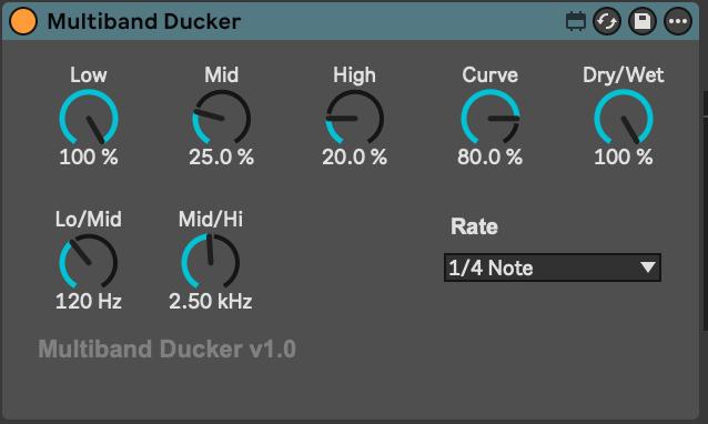 Multiband Ducker v1.0 — Max for Live audio effect
