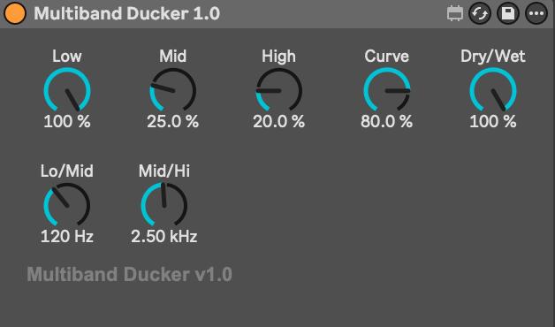 Multiband Ducker v1.0 — Max for Live audio effect